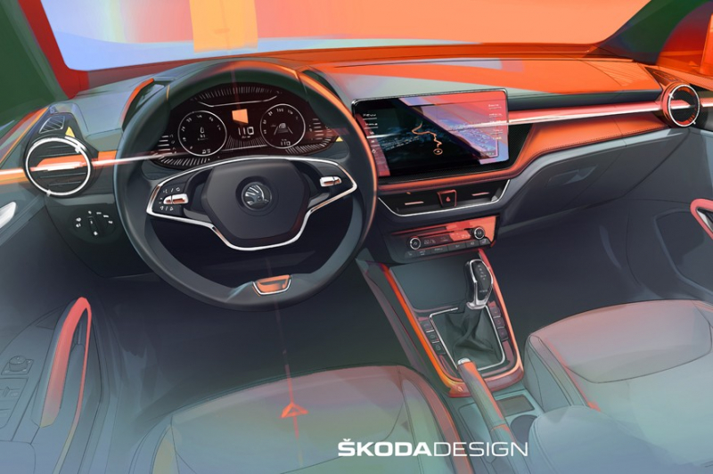 Skoda Fabia четвёртого поколения получит интерьер от актуальной Octavia