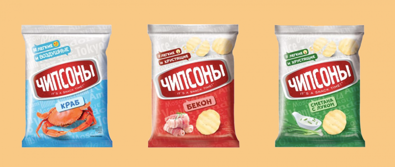 Дерзкие монстры на упаковке чипсов 